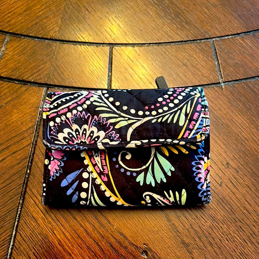 Vera Bradley Paisley Print Button Wallet